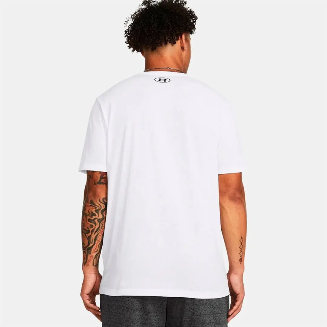 Under Armour UA Sportstyle Logo Update Heren Sportshirt M - Wit/Zwart