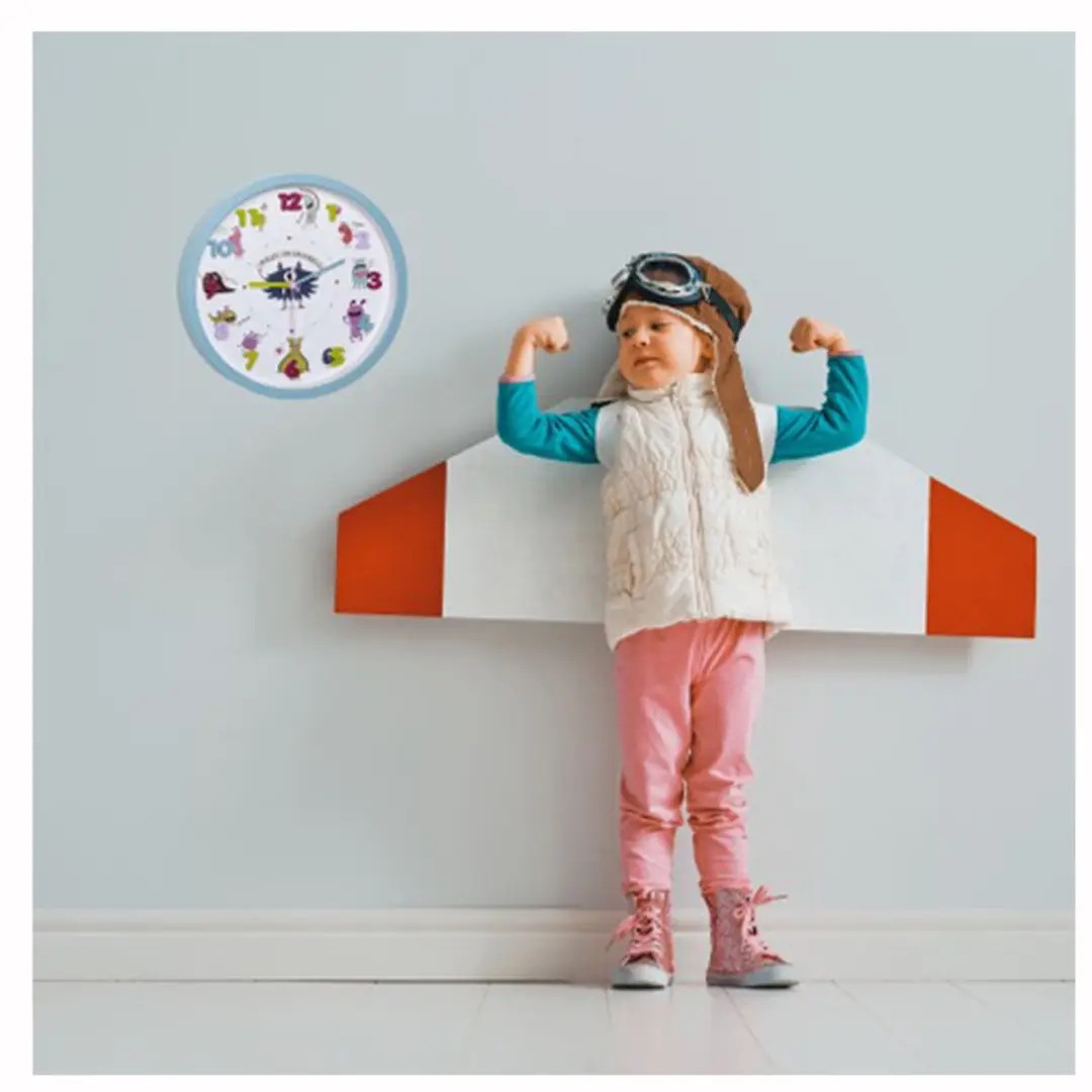 TFA Little Monsters Klok 31cm - Turquoise