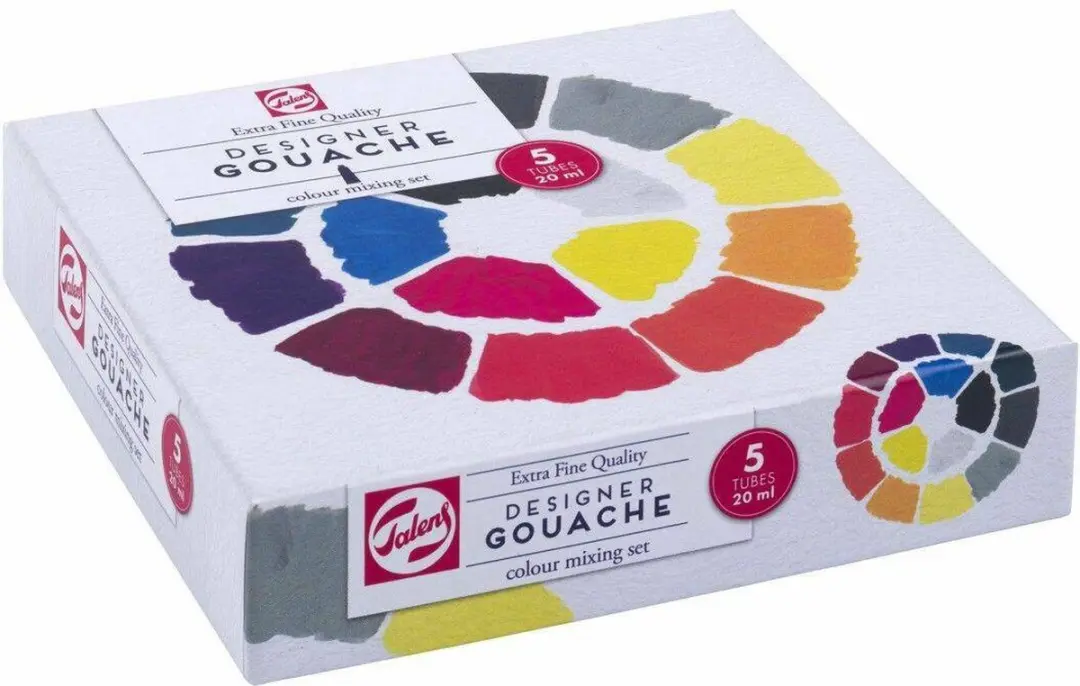 Talens Plakkaatverf Extra Fijn Set 5x20ml - Assorti