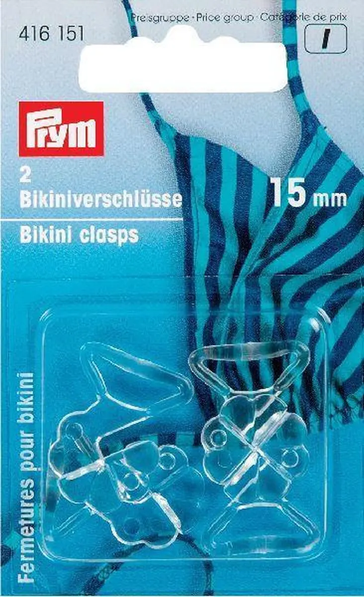Prym Bikinisluiting - 2 Stuks Transparant