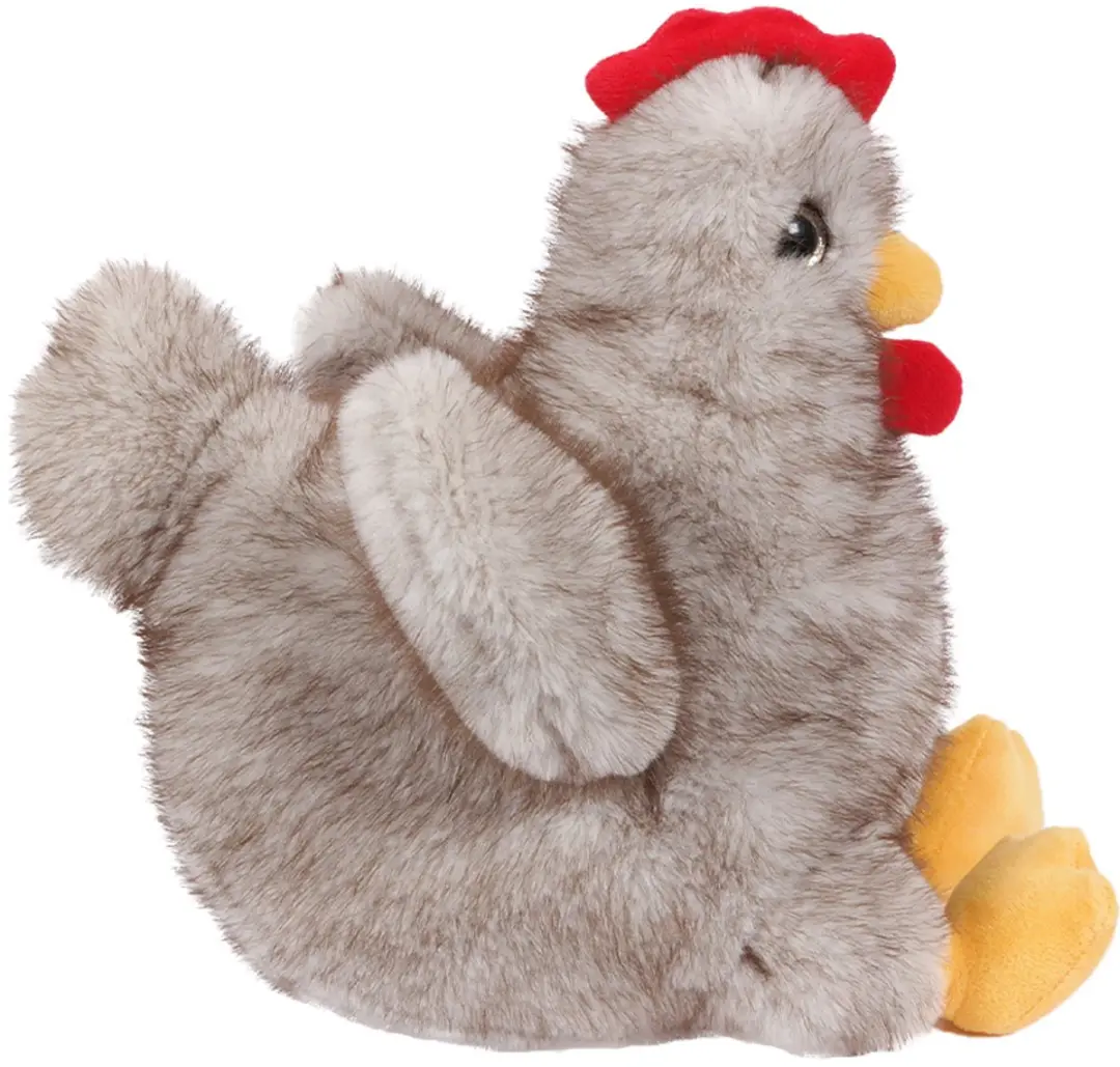 PIA Soft Toys Kip Pluche Knuffel 23cm - Bruin/Grijs