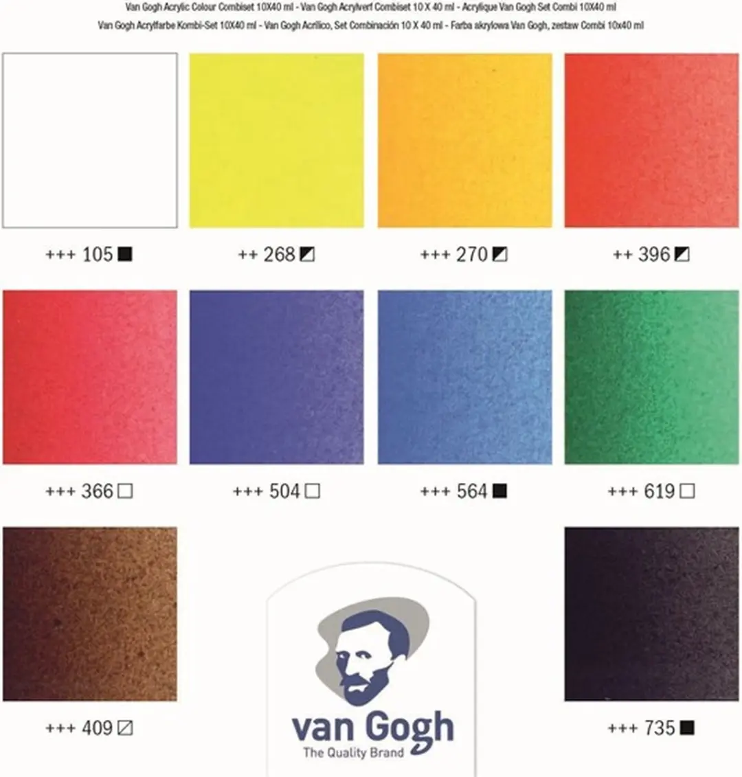 Van Gogh Acrylverf Combiset 10 Kleuren 40ml