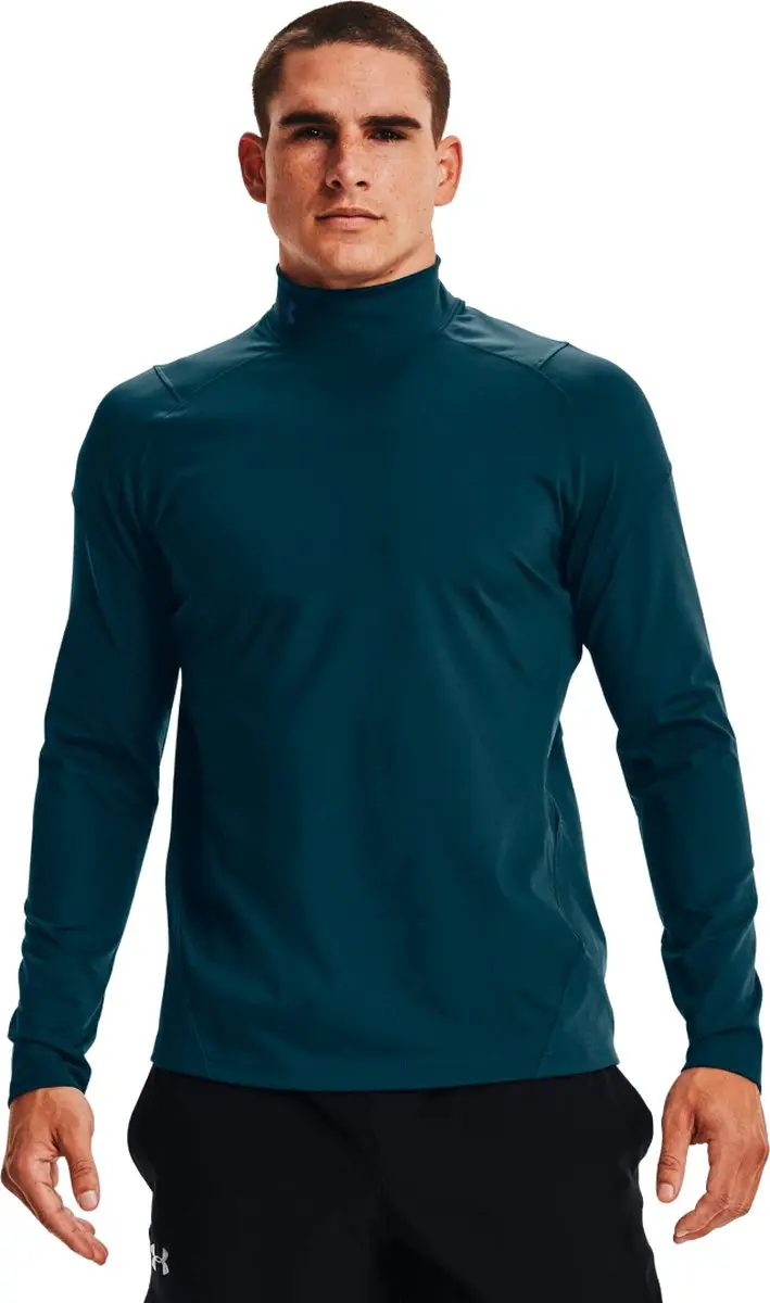 Under Armour ColdGear Rush Mock 1366059-413 - Heren Shirt - S - Groen