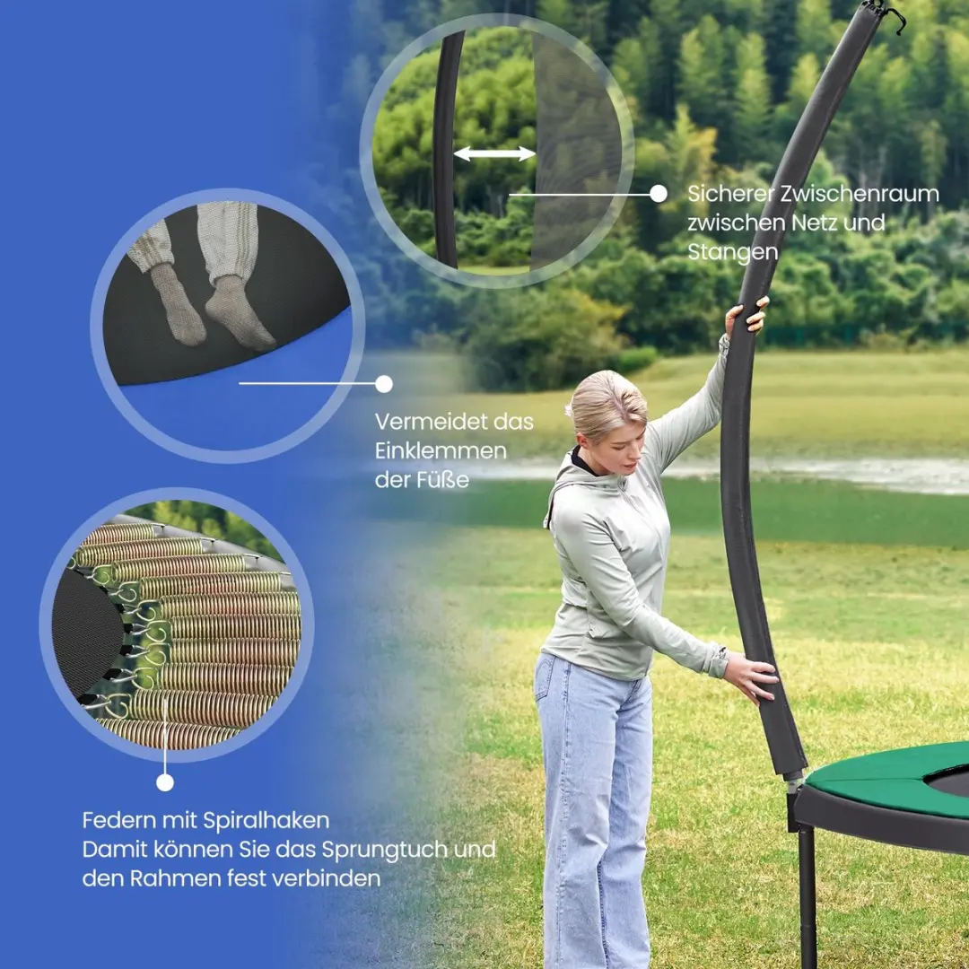 Songmics Tuintrampoline 366cm - Met Veiligheidsnet