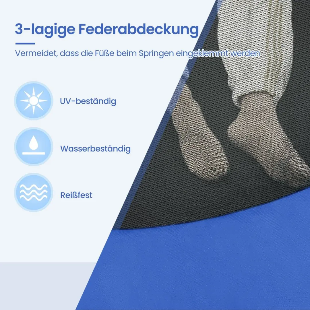 Songmics Tuintrampoline 366cm - Met Veiligheidsnet
