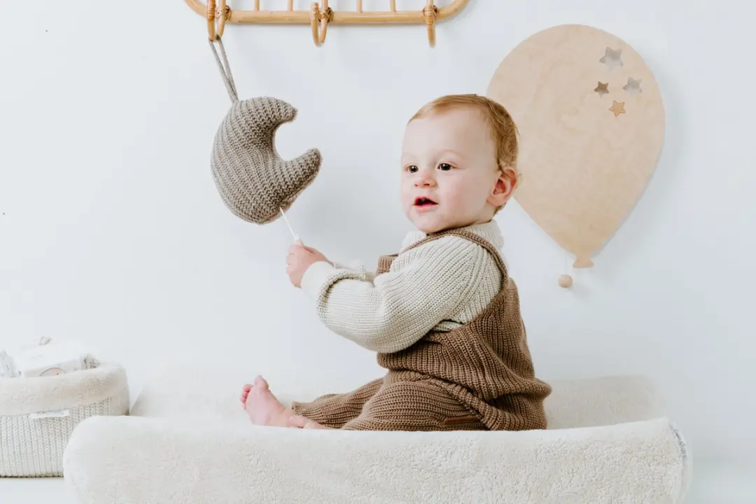 Baby's Only Gebreid Muziekdoosje Maan Hope - Dusty Grey