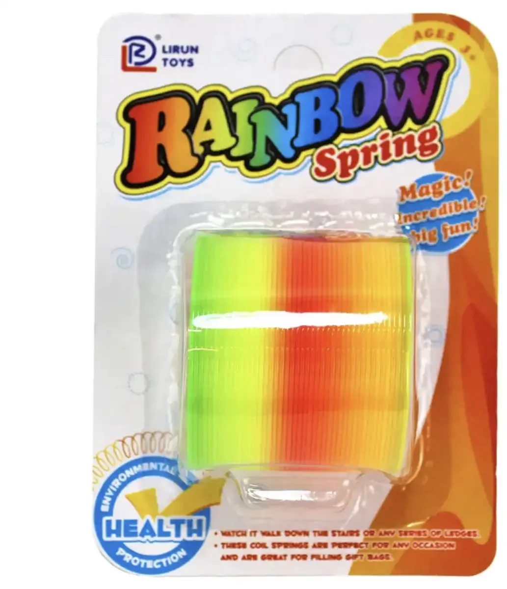 Lirun Toys Trapveer Regenboog Magic Spring 6cm