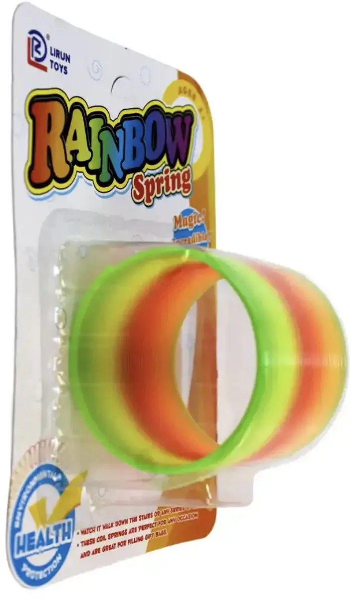 Lirun Toys Trapveer Regenboog Magic Spring 6cm