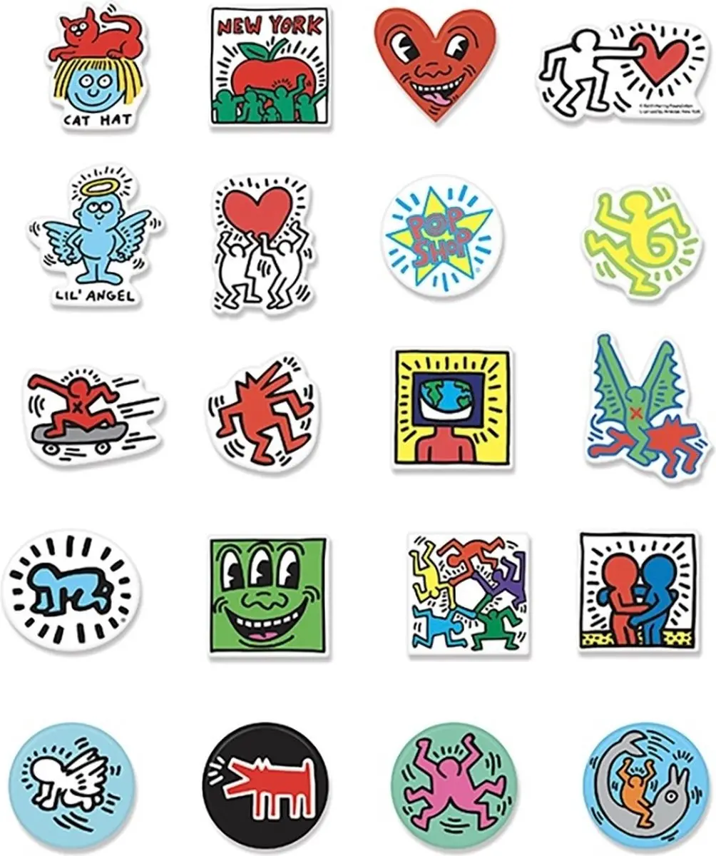 Vilac Keith Haring Magneten - 20 Stuks Meerkleurig