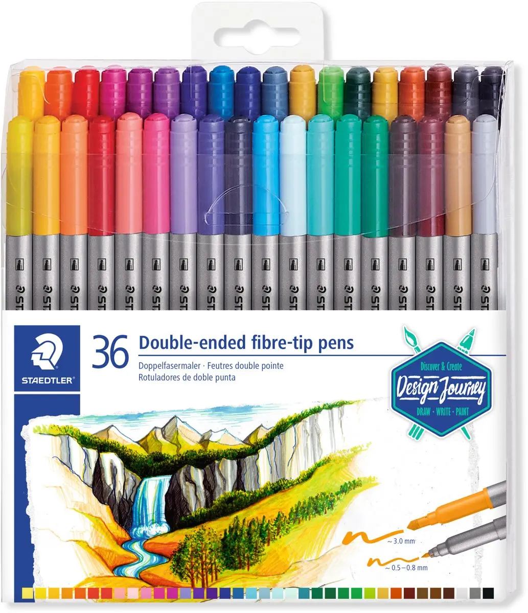 STAEDTLER Design Journey Dubbelzijdig Viltstiften