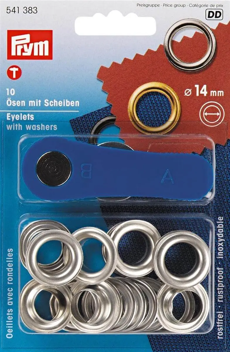 Prym Ringen en Schijven 14mm Zilver - 10 Stuks - afbeelding 6 van 6