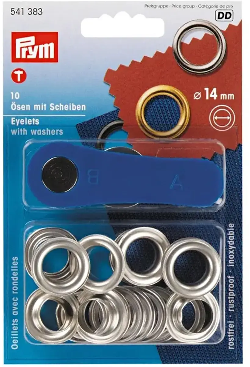 Prym Ringen en Schijven 14mm Zilver - 10 Stuks