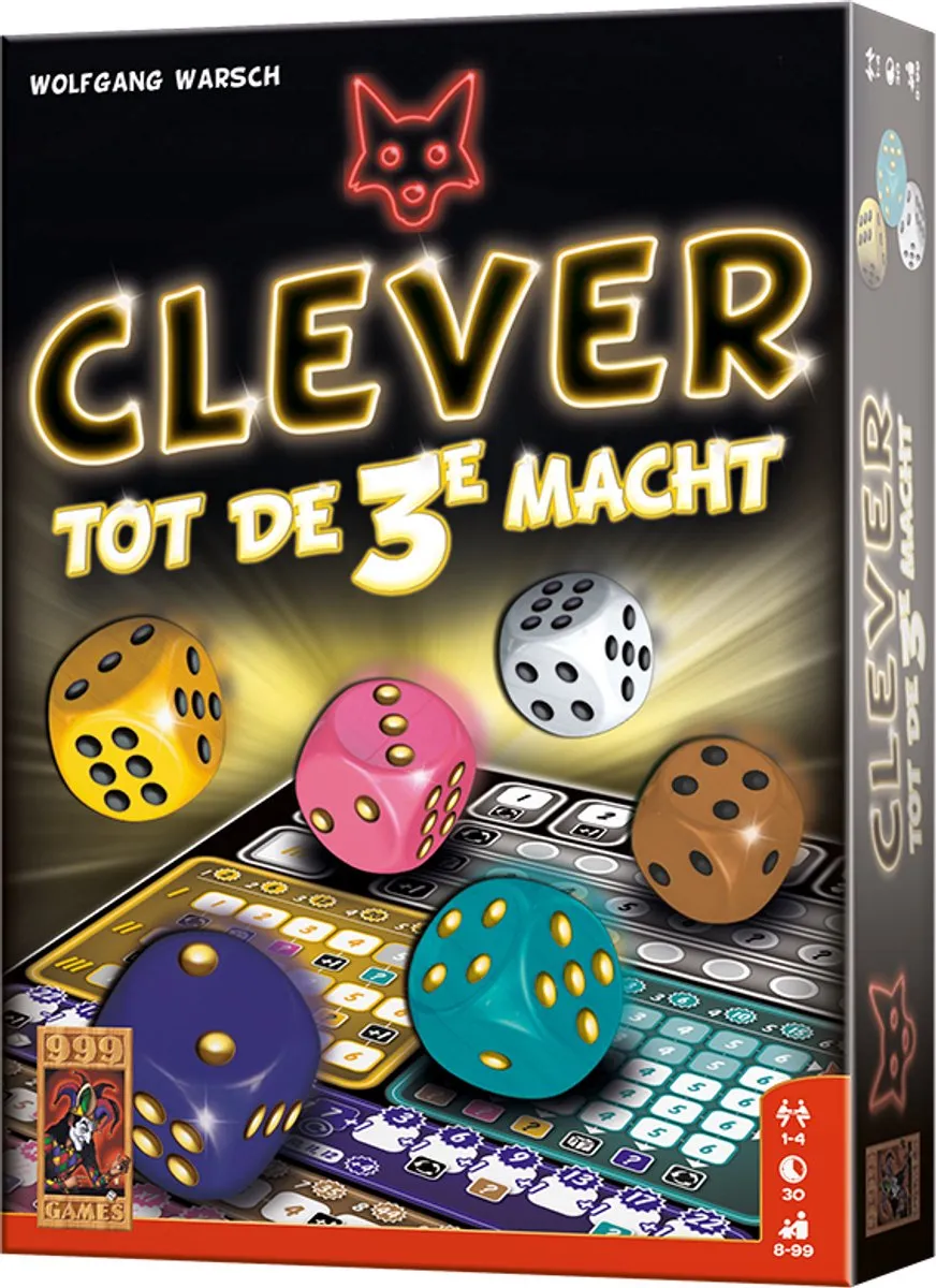 999 Games Clever tot de 3e Macht Dobbelspel - Multikleur - afbeelding 6 van 6