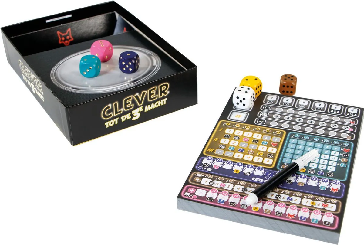 999 Games Clever tot de 3e Macht Dobbelspel - Multikleur