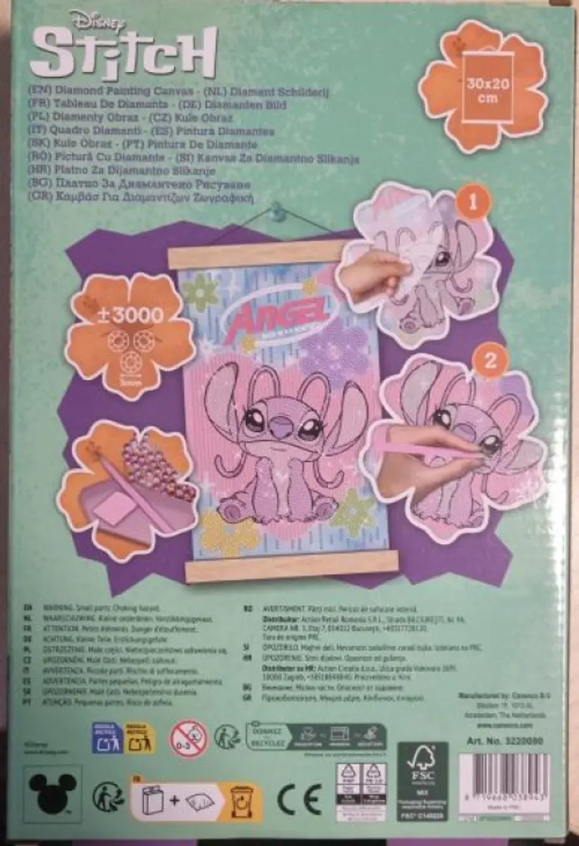 Disney Stitch Angel So Sweet Diamond Painting - 3000 Dots - Middel