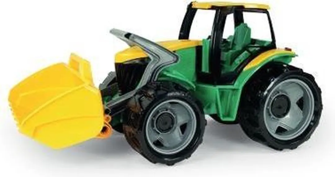Lena Tractor Met Voorlader 02057 - 62x22cm Groen/Geel
