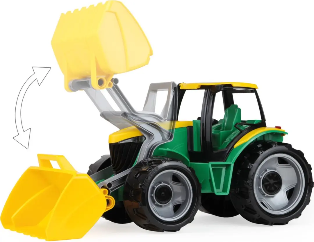 Lena Tractor Met Voorlader 02057 - 62x22cm Groen/Geel