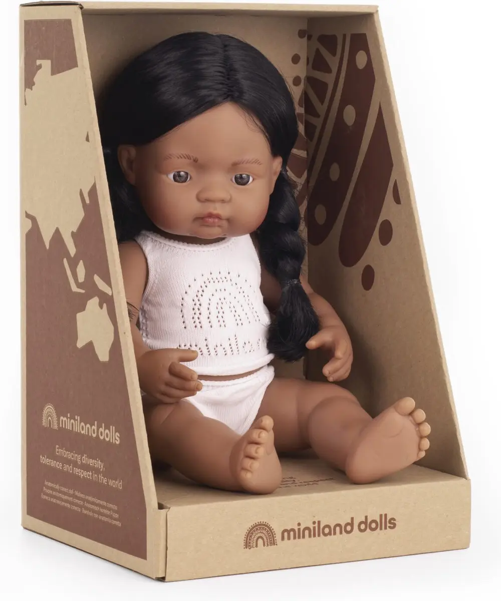 Miniland Pop Inheems Amerikaanse Jongen 38cm - Multikleur