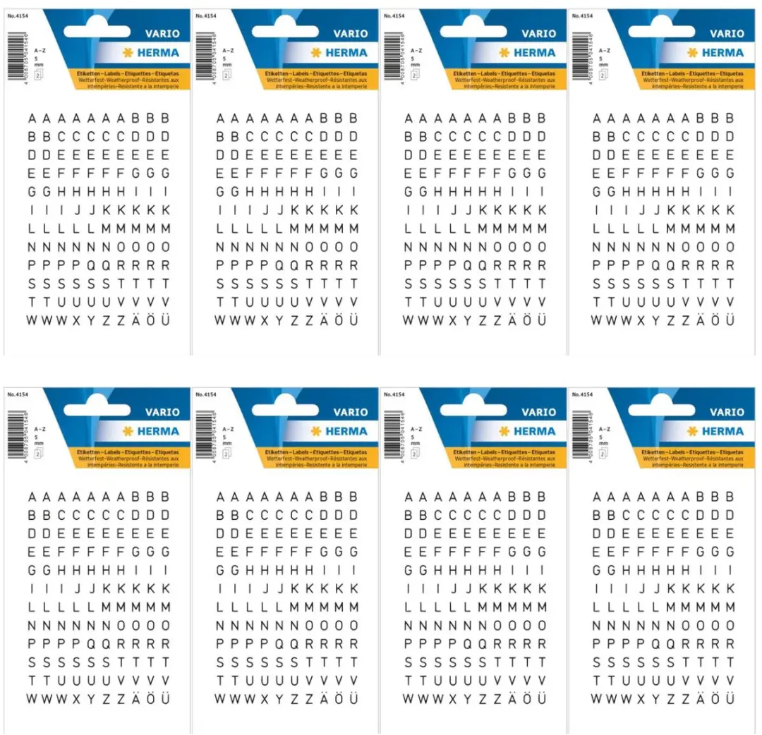 Herma Alfabet Stickers A-Z Zwart 5mm