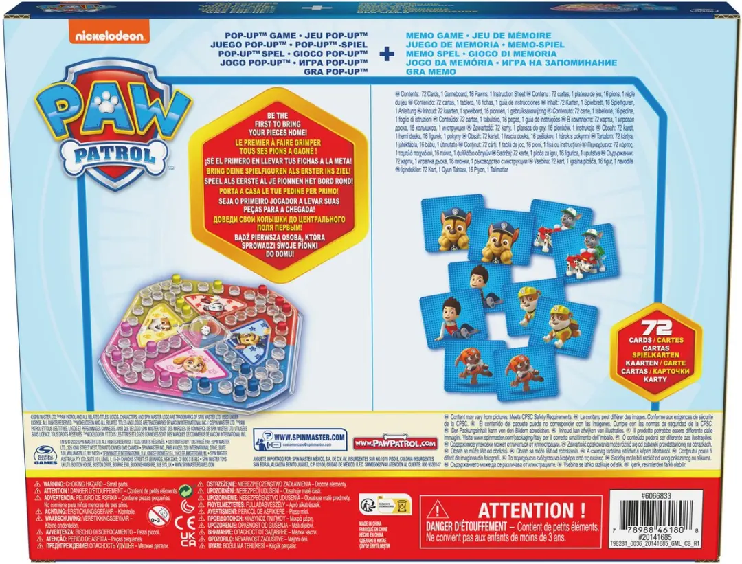 PAW Patrol Pop-Up & Memo Spel - 2-4 Spelers