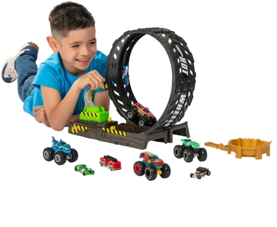 Hot Wheels Monstertruck Racebaan - 8 Stuks Set