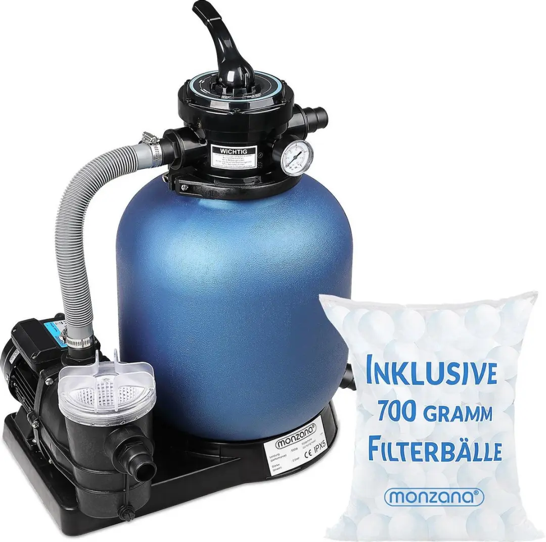 Monzana Zandfiltersysteem 11.000 l/u 30L 7-weg
