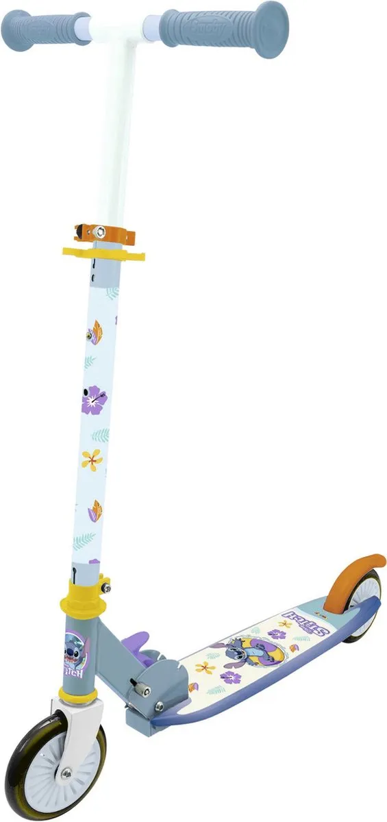 Smoby Lilo & Stitch Stitch Scooter - 2 Wielen 4.72 Inch - Blauw/Wit/Geel