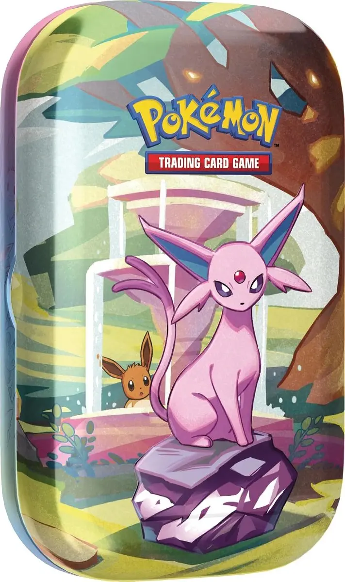 Pokémon Espeon Tin Prismatic Evolution - 20 Kaarten - 2x Booster + Art Cart