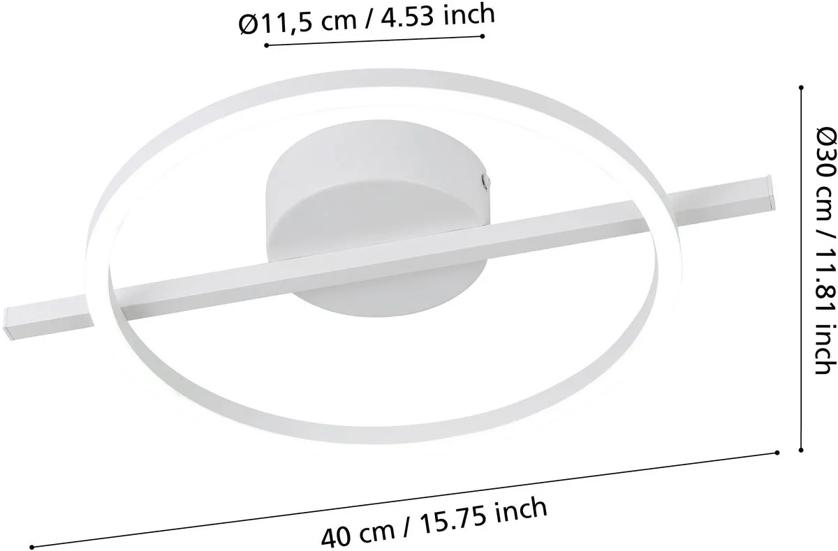 Eglo Gambulaga 1 Plafondlamp 40cm - Instelbaar RGB & Wit - Dimbaar