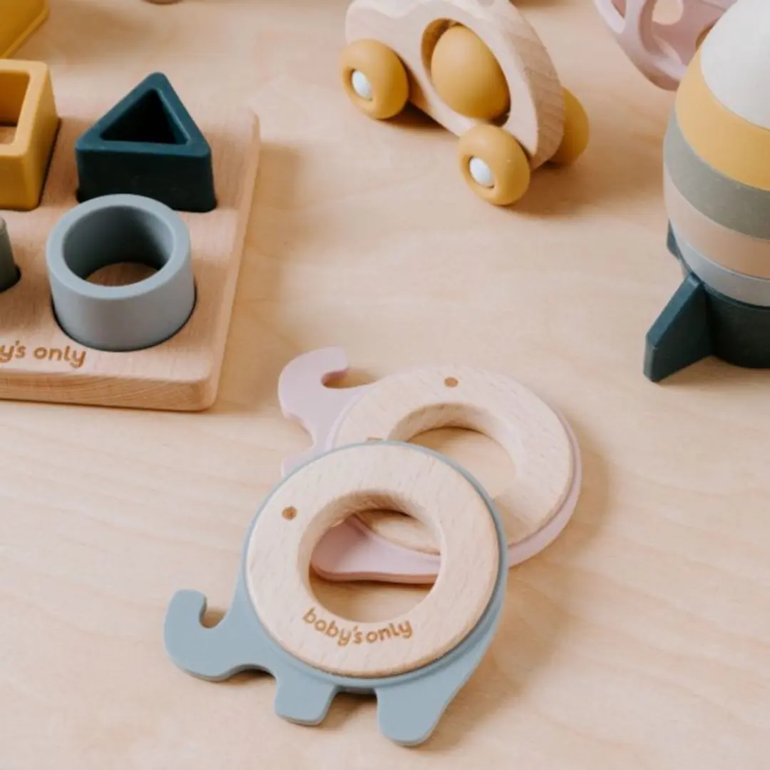 Baby's Only Houten Bijtring Olifant - Grijs - afbeelding 6 van 6