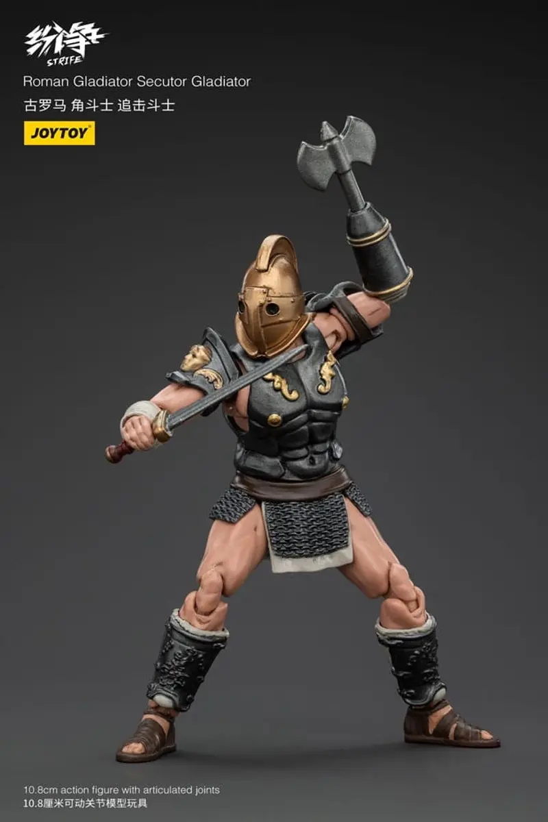 Joy Toy Strife Action Figure JT00690 Roman Gladiator Secutor - 11cm - Multi - afbeelding 6 van 6