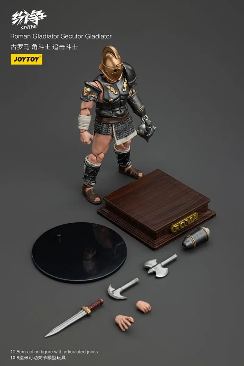 Joy Toy Strife Action Figure JT00690 Roman Gladiator Secutor - 11cm - Multi