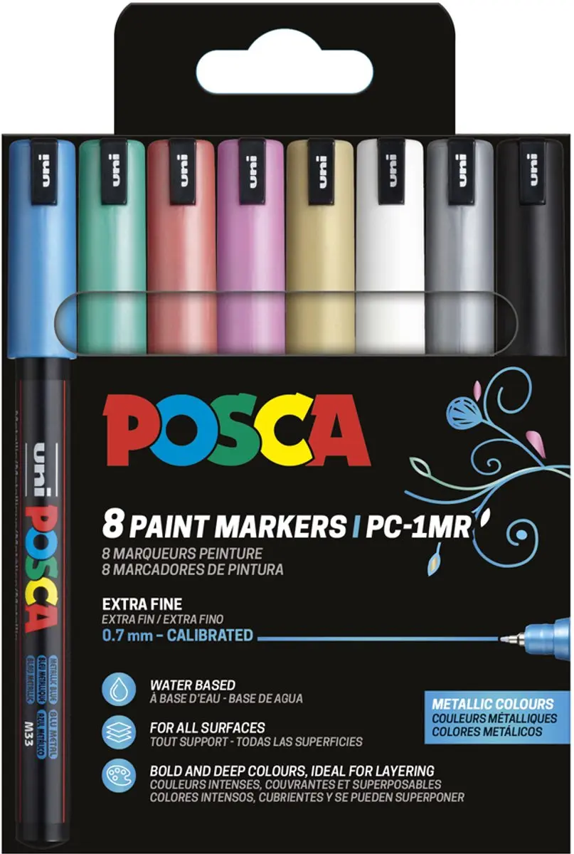 Posca Uni PC-1MR Paintmarker - 7mm - 8 Stuks - afbeelding 6 van 6