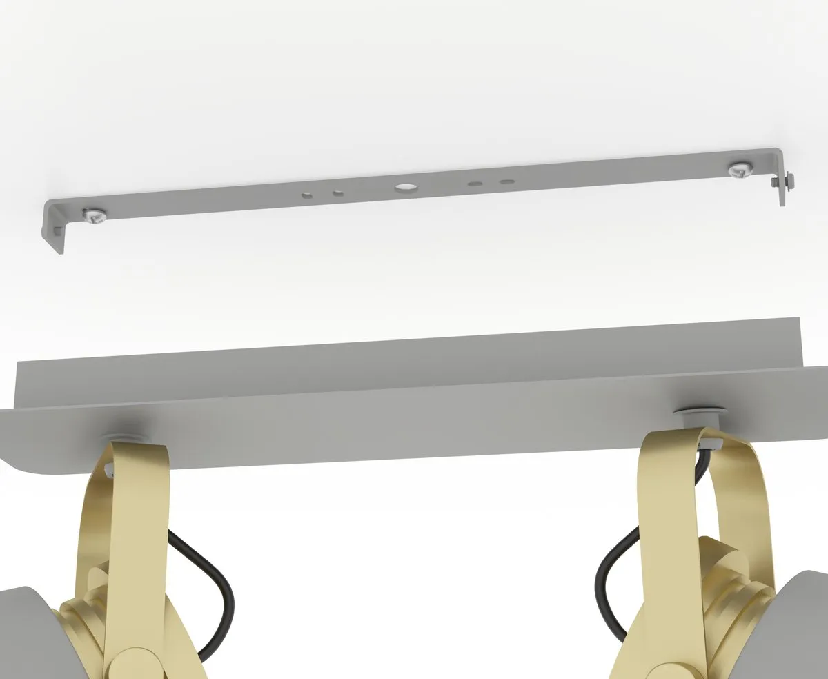 Eglo Twicken Spot E27 - 2 Lichtpunten 37cm Grijs/Goud