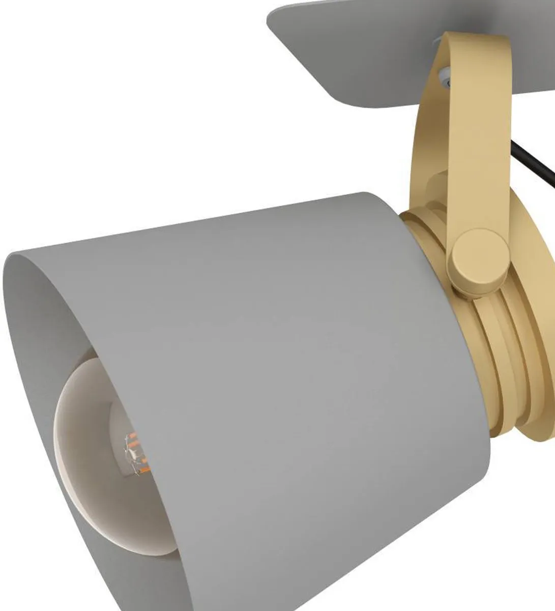 Eglo Twicken Spot E27 - 2 Lichtpunten 37cm Grijs/Goud