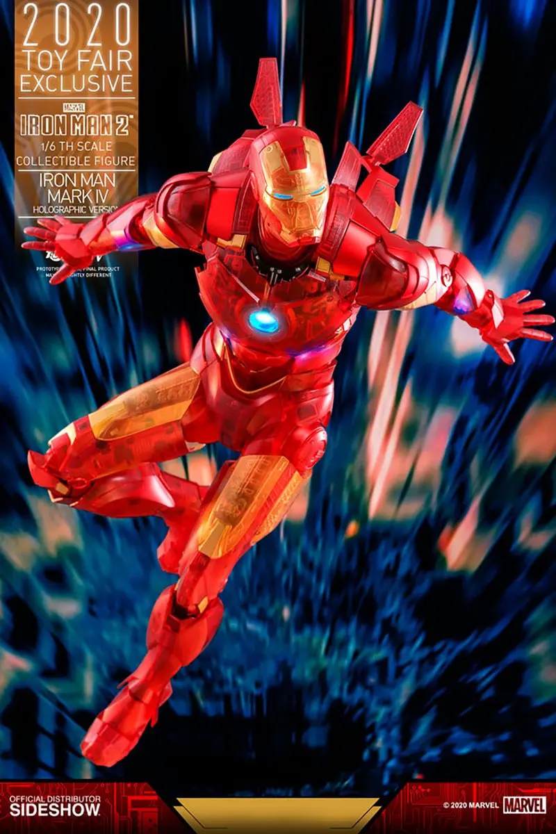 Hot Toys Marvel Iron Man Mark IV Holographic 1:6 Figure SSHOT906328 - Bonte kleuren