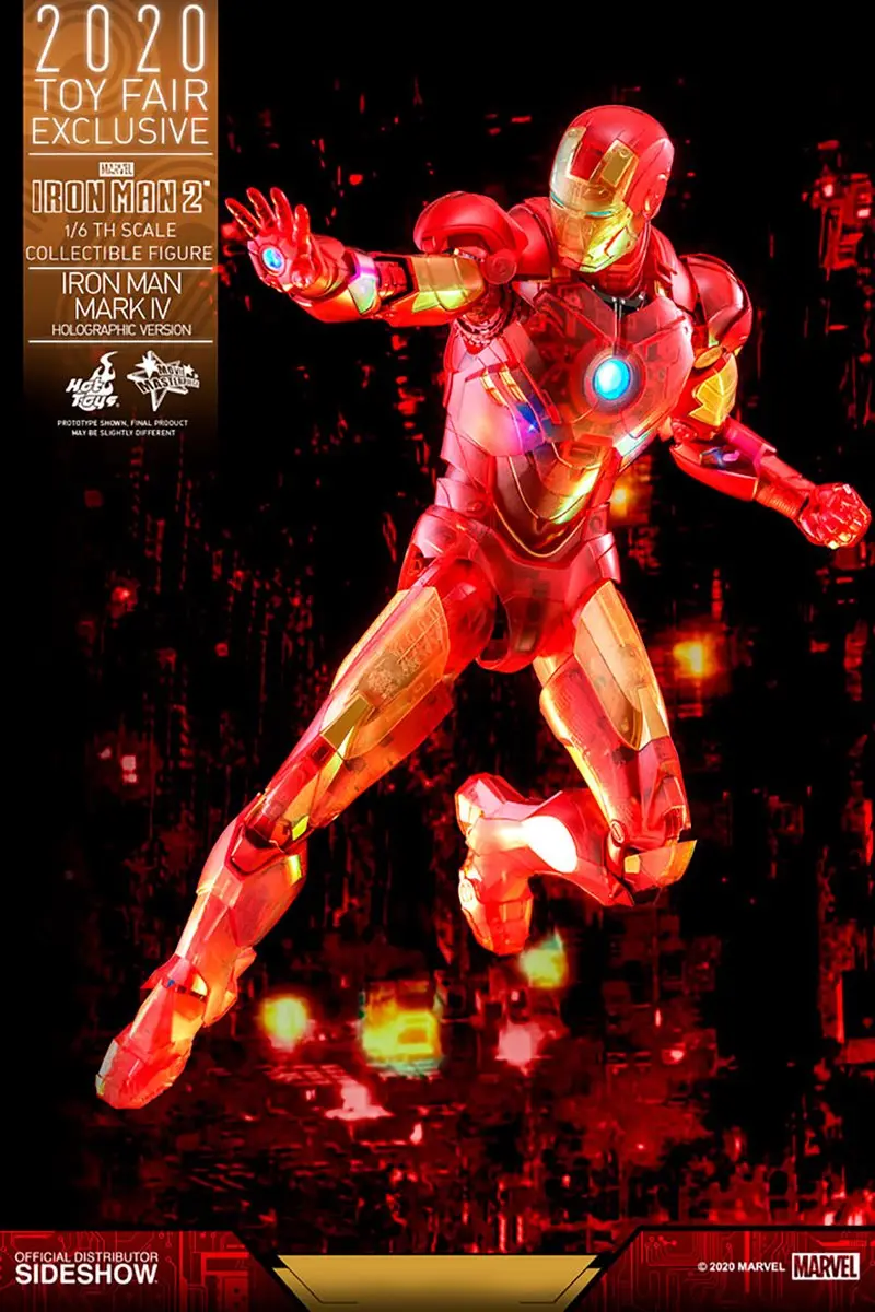 Hot Toys Marvel Iron Man Mark IV Holographic 1:6 Figure SSHOT906328 - Bonte kleuren