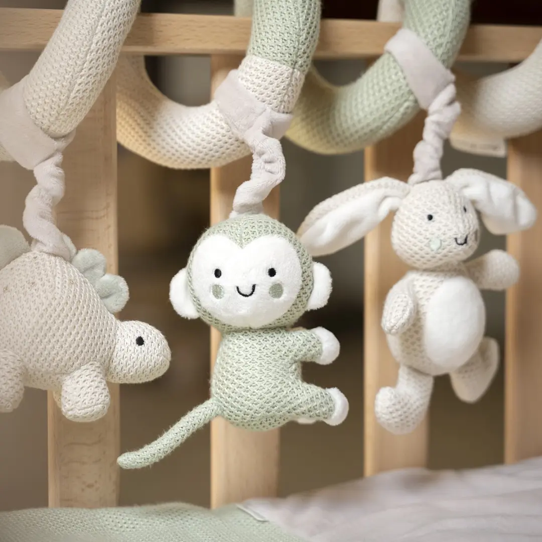 Baby's Only Boxspiraal Animals - Activiteitenspiraal 0-6 maanden - Laurel Green/Warm Linen