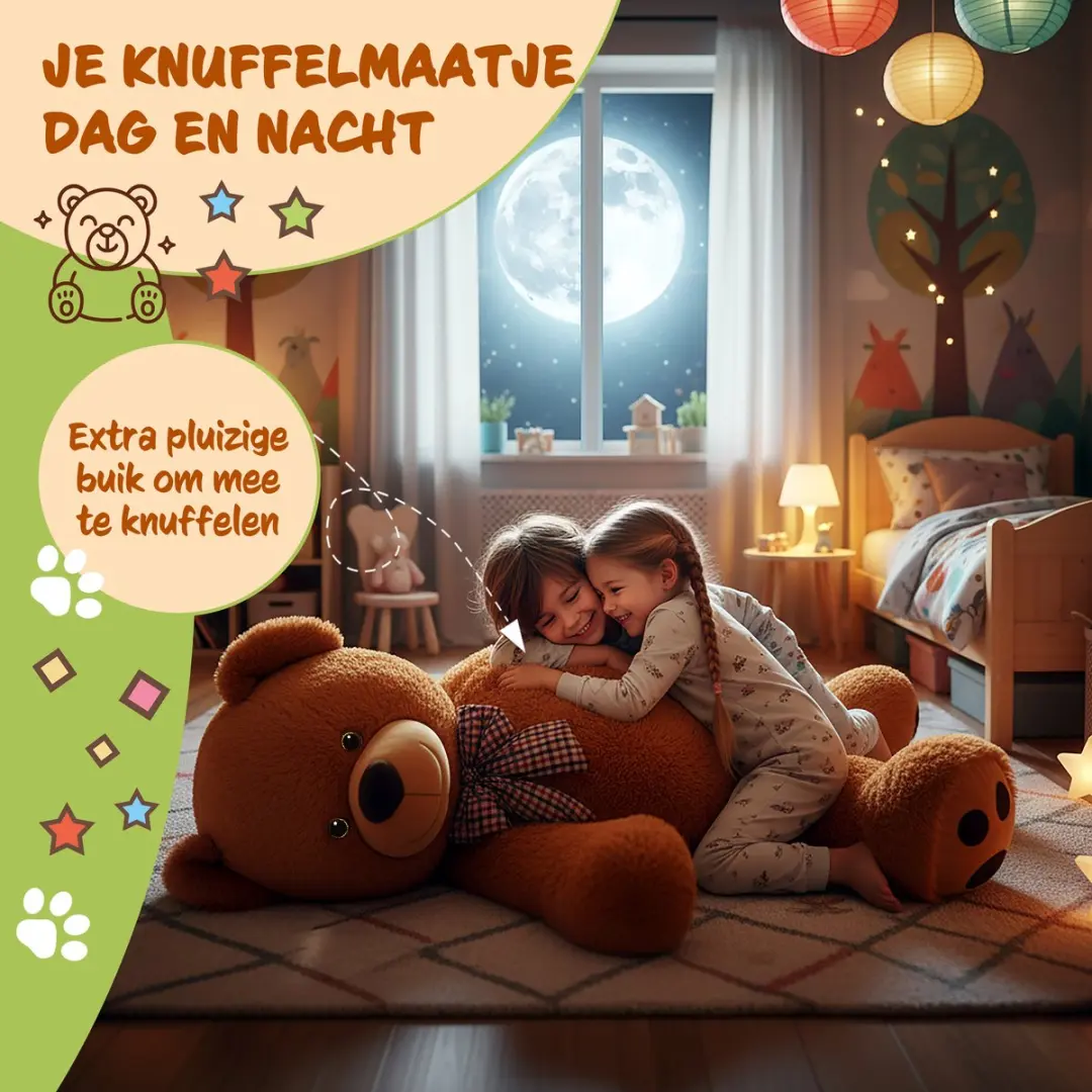 Monzana Knuffelbeer XXXL 175cm - Bruin