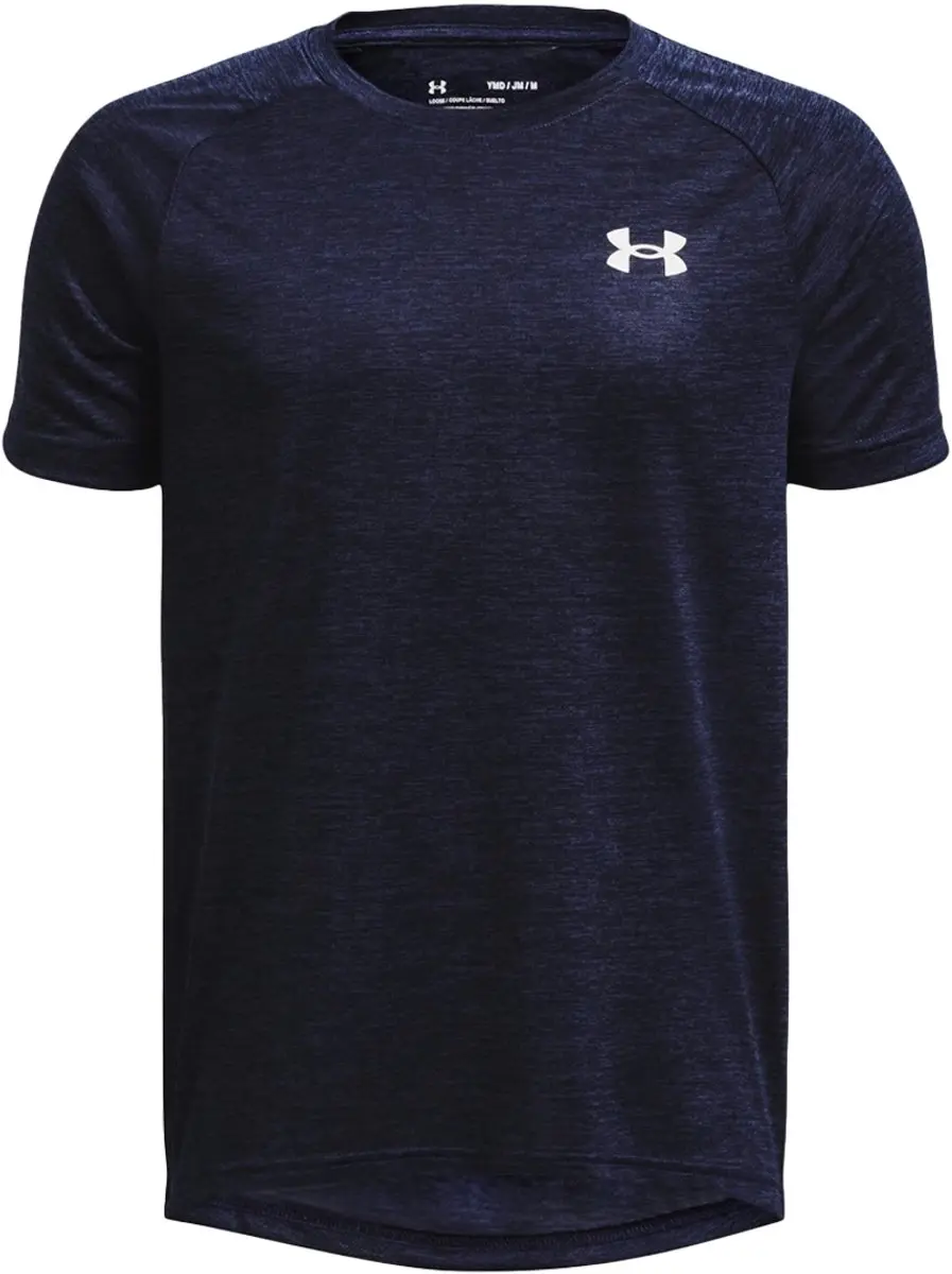 Under Armour UA Tech 2.0 SS Jongens Sportshirt 152 - Navy/Wit