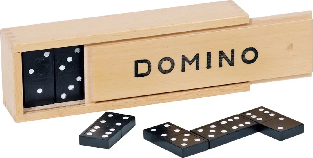 Goki Domino - 28 Blokjes - Houten Kistje