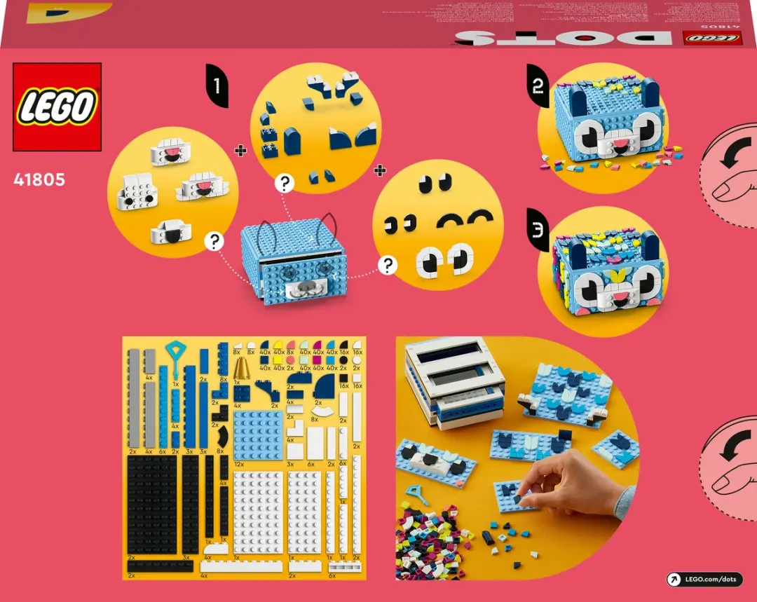 LEGO DOTS Creatief Dierenlaatje 41805 - Meerkleurig