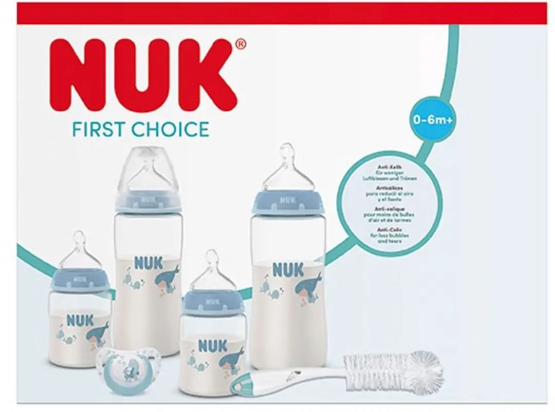 NUK Anti-Koliek Babyfles Set 0-6 Maanden - Meerkleurig