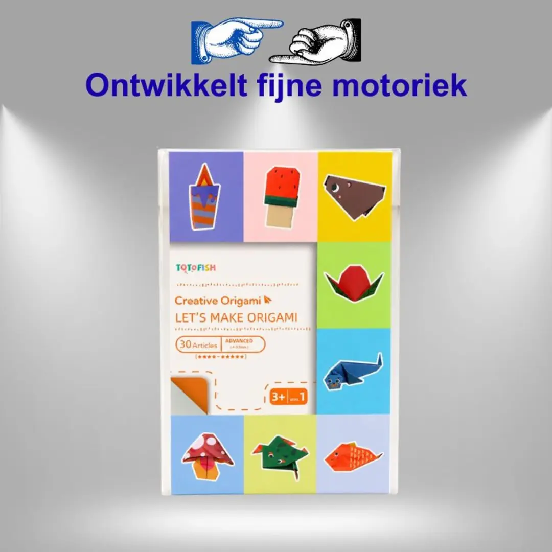 Lean Toys Origami Set - 30 Vouwpapieren - Veelkleurig - afbeelding 6 van 6