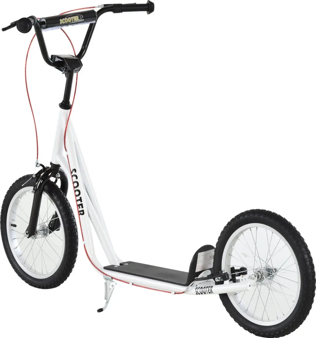 Homcom Kinderstep 16 Inch Wit - Hoogteverstelbaar