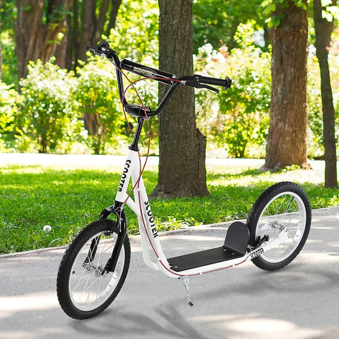 Homcom Kinderstep 16 Inch Wit - Hoogteverstelbaar