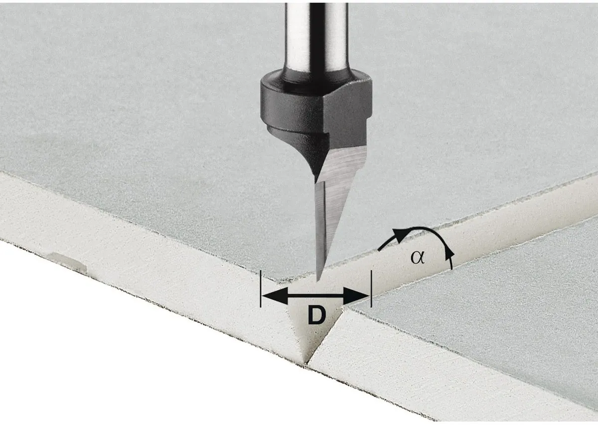 Festool HW S8 D12,5/45° Gipsplaatfrees 12,5mm