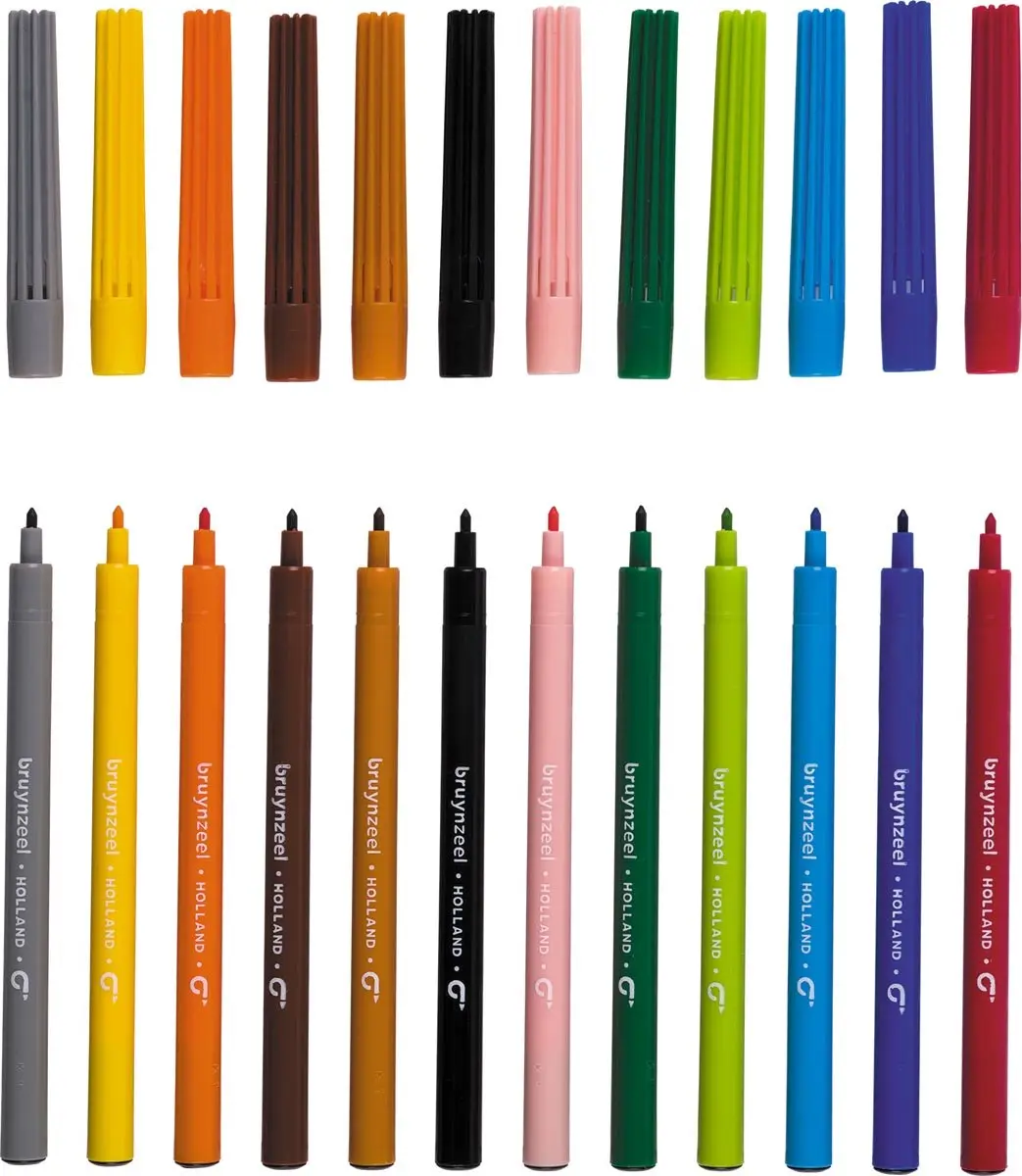 Bruynzeel Kids Viltstiften - 12 Stuks - Assorti