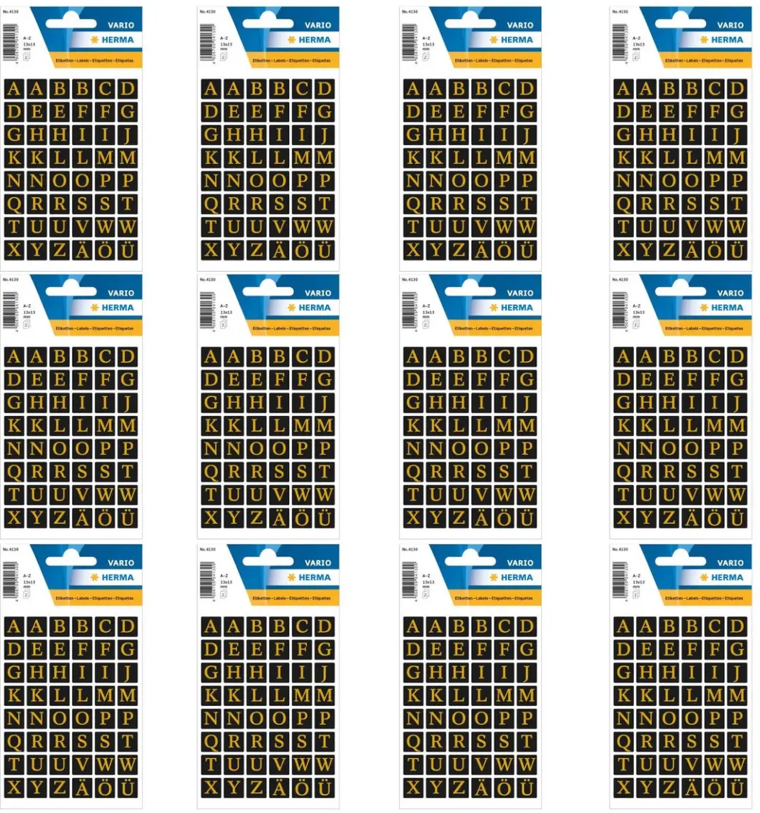 Herma Alfabet Stickers A-Z 12 Vellen