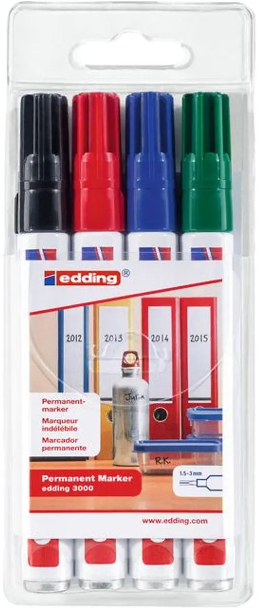 edding 3000 Viltstift - 10 Stuks